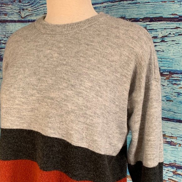 Warehouse One Crew Neck Colour Block Sweater - Picture 2 of 7